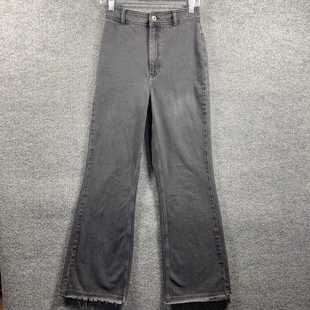 Free People We The Free Jeans Womens‎ 27 Jayde High Rise Flare Raw Hem